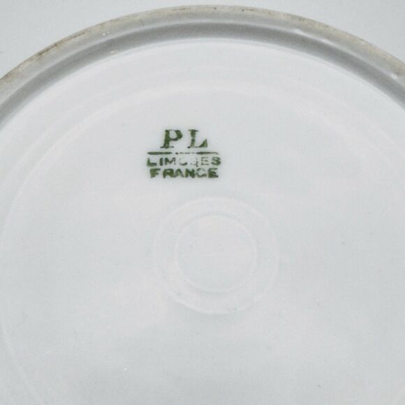 PL Limoges France Hand Painted Floral Gilt Plate Artist Signed Daisies 6.5" - Picture 6 of 7